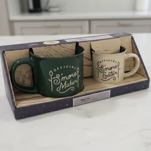 Boston Warehouse S'more Maker and Eater Mug Set - Green and Cream